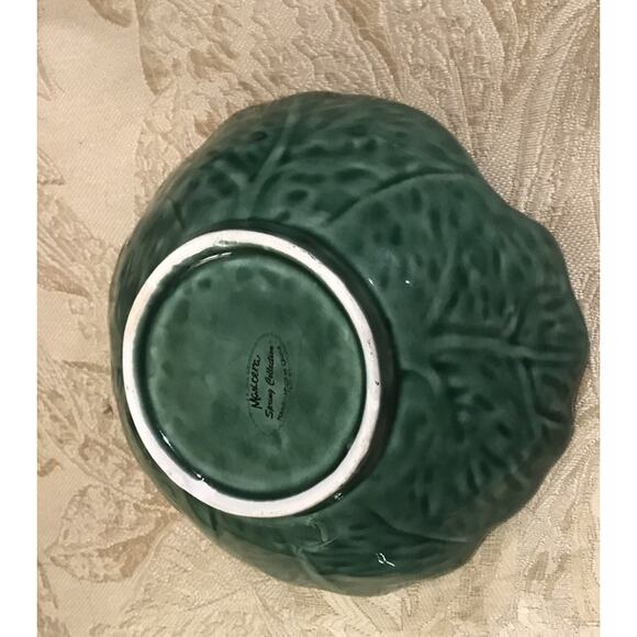 2 MAXCERA EMBOSSED GREEN CABBAGE BOWLS SPRING COLLECTION FARMHOUSE COTTAGECORE - Picture 9 of 11